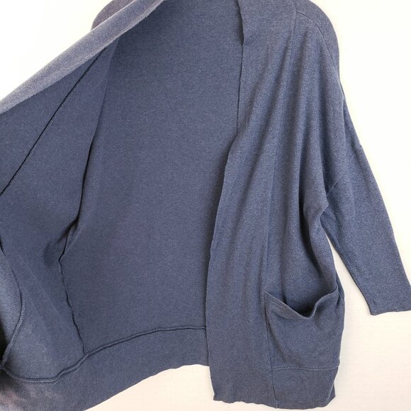 Pact Airplane Cardigan Organic Cotton Navy Blue Pockets size XS/S Travel Lounge - Picture 7 of 12